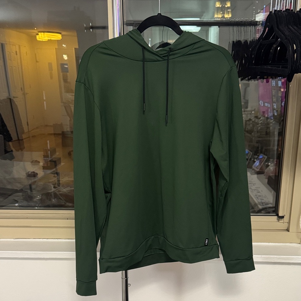 RHONE Men's Olive Green Performance Hoodie